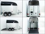 Humbaur Pferdeanhänger Equitos 2000, schwarz, Aluboden – Image 7