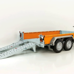 Vezeko Baumaschinenanhänger BA 3,5t, SB, Schwenk-Rampen, orange