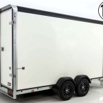 Henra Kofferanhänger Boxvan black 183 x 465 cm Höhe 220 cm 2,7t, Tür
