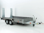 Vezeko Baumaschinenanhänger BA 190 x 390 cm 3,5t, grau, Schwenk-Rampen, SB