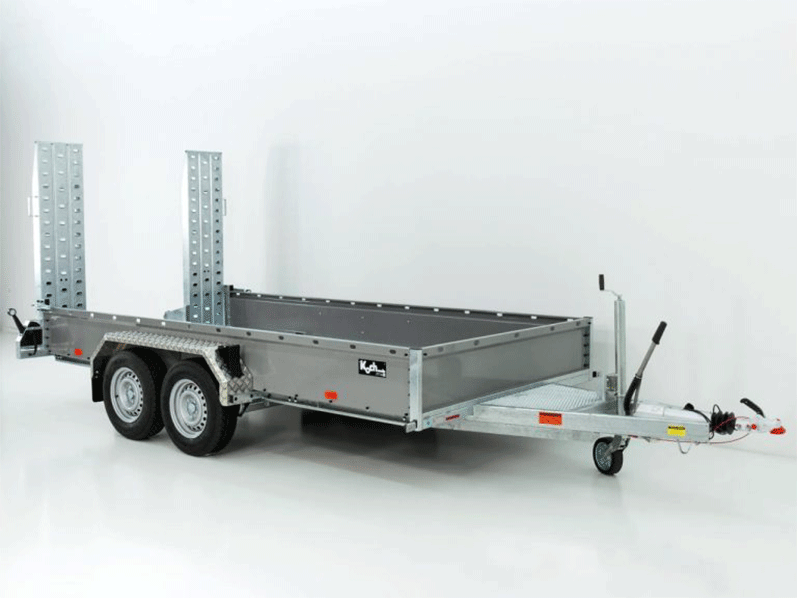 ANHERFFER.png Vezeko Baumaschinenanhänger BA 190 x 390 cm 3,5t, grau, Schwenk-Rampen, SB – Image 1