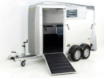 Humbaur Pferdeanhänger Notos Alu 2700 S, silber, Frontausstieg
