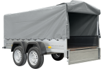 Unitrailer Kippanhänger Garden Trailer 264/2, 264 x 125 cm, Stützrad, Hochplane 80 cm – Image 2