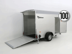 Debon Kofferanhänger Cargo Höhe 190 cm 1,3t, Alu, Polybug, Tür, grau