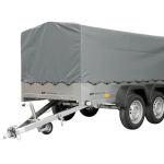 Unitrailer Kippanhänger Garden Trailer 264/2, 264 x 125 cm, Stützrad, Hochplane 80 cm