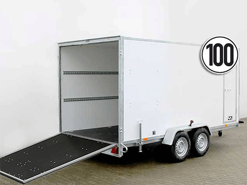 Blyss Kofferanhänger BK 200 x 400 cm Höhe 190 cm 2,7t, 100 km/h, Rampe