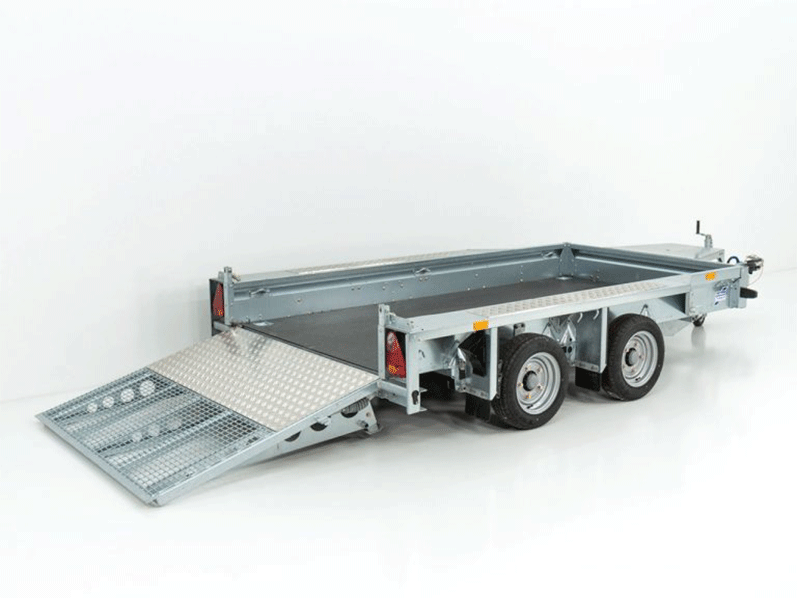 Ifor Williams Baumaschinenanhänger GX105, 157 x 303 cm 2,7t, Auffahrrampe