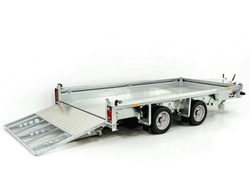 Ifor Williams Baumaschinenanhänger GX126, 184 x 366 cm 3,5t, Rampe, Holz